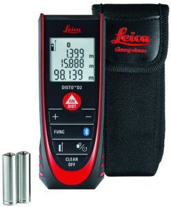 Leica DISTO D2 New 100m:330ft Metric Imperial Laser Distance Measure with Bluetooth 4.0