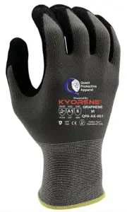 Quest Cut Resistant Work Flexible metal detecting Gloves with Graphene Material
