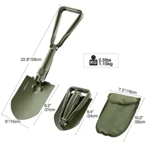 folding shovel for metal detecting